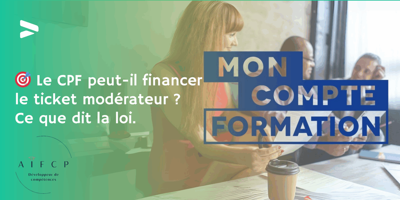 Femme suivant une formation CPF et ticket modérateur